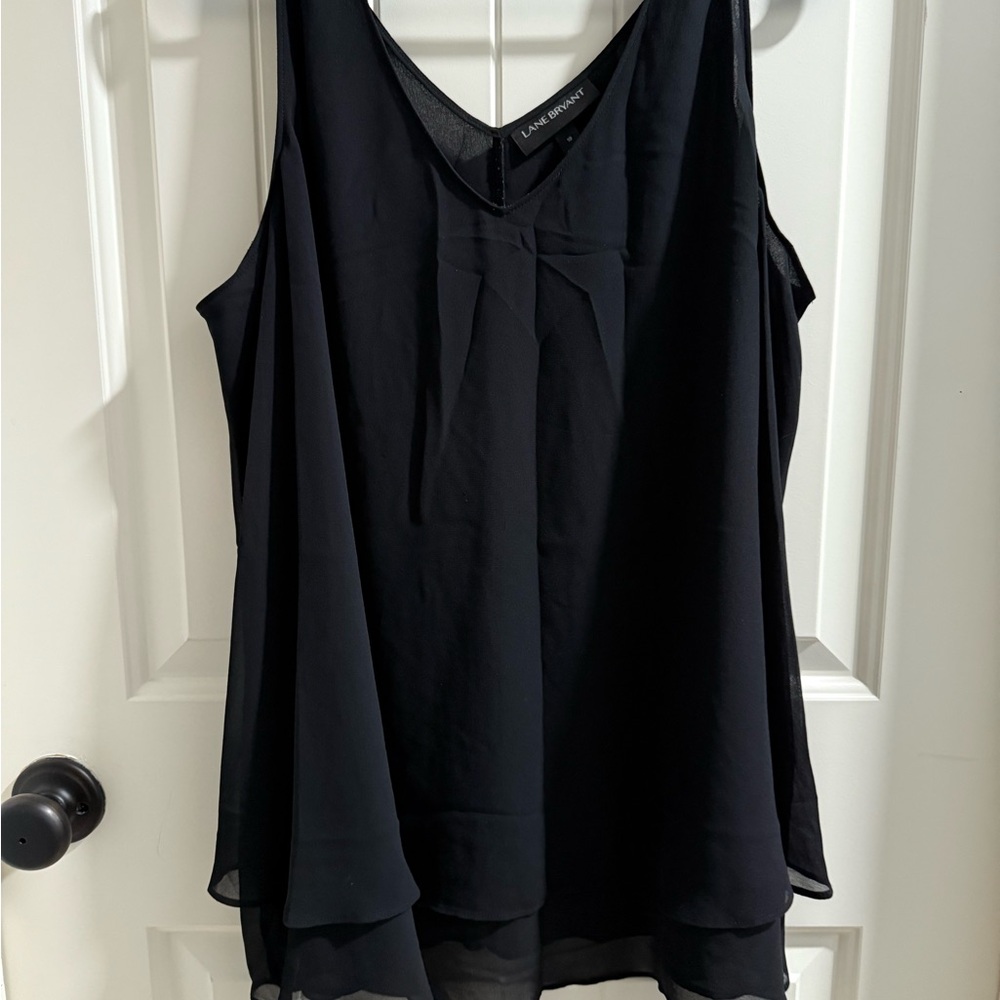 Lane Bryant Black Sleeveless Blouse